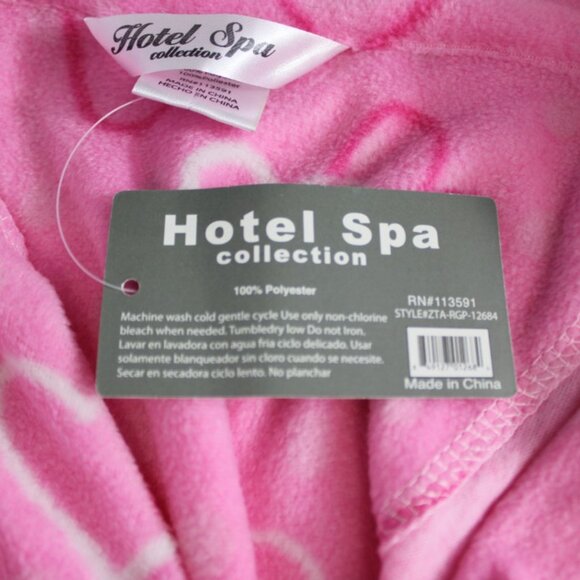 Hotel Spa Collection Pink Heart Microfleece Pajama Set Women’s Size Large - Picture 6 of 6